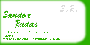 sandor rudas business card