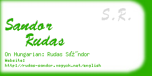 sandor rudas business card